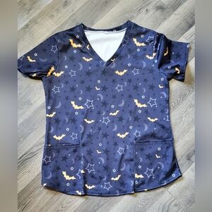 Halloween scrub top